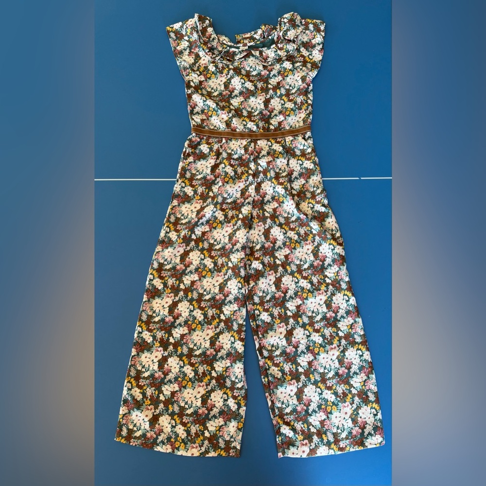 Janie And Jack girls size 10 button down pant jumpsuit